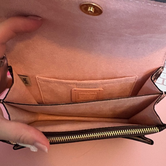 Coach Pink and Brown Clutch - Picture 3 of 4